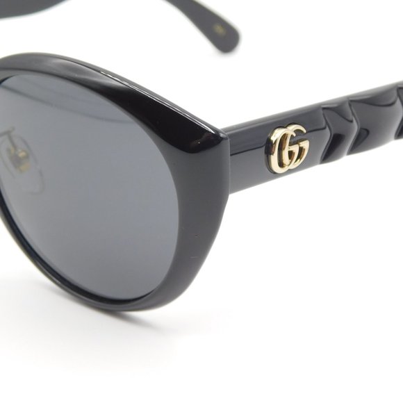 GUCCI GG0814SK 001 BLACK GREY CAT EYE WOMEN'S AUTHENTIC SUNGLASSES 56-20… - Picture 5 of 12